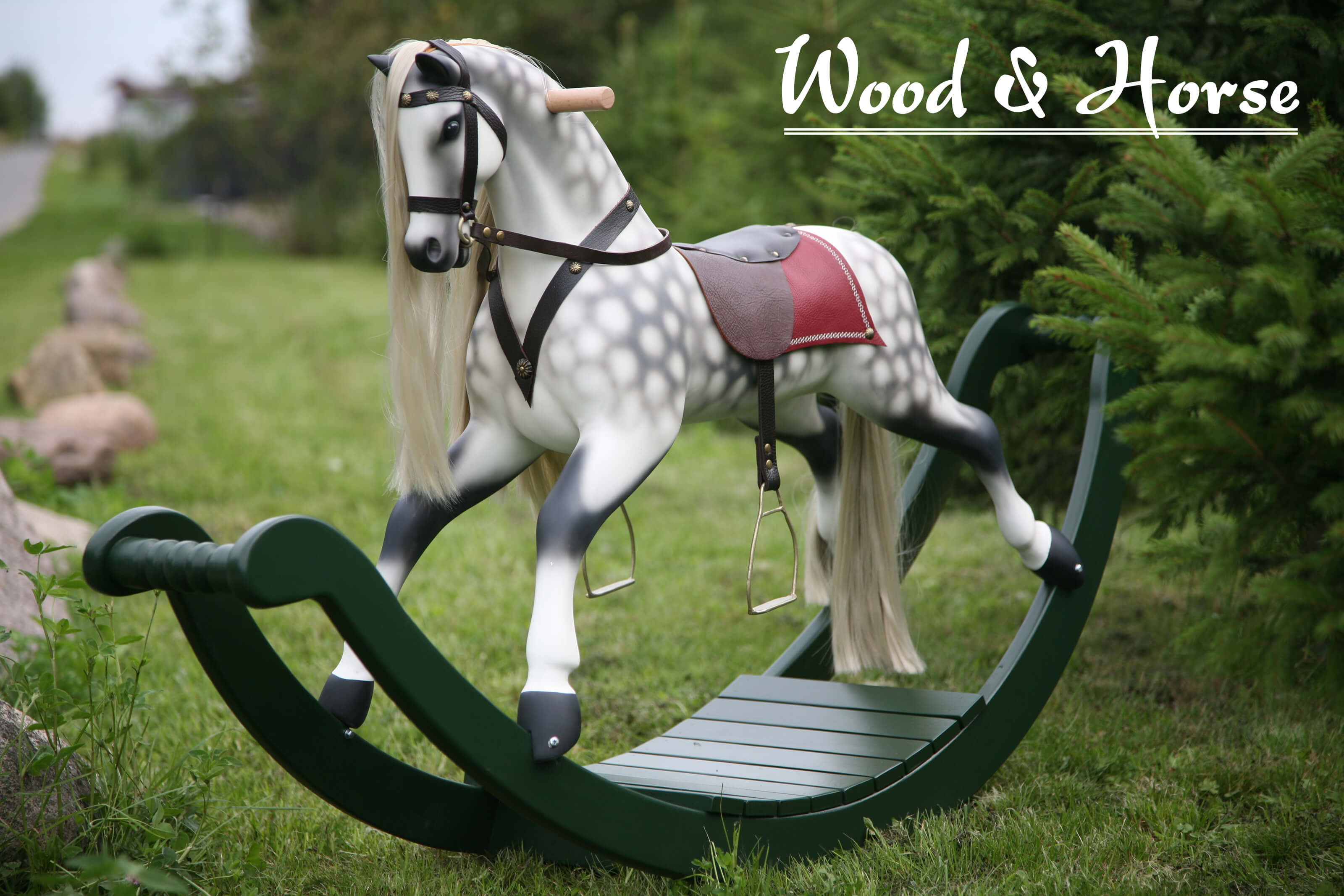 Лошадка качалка деревянная