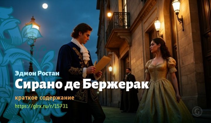 Сирано де Бержерак, краткое содержание Эдмон Ростан Читать краткий пересказ романа Эдмона Ростана «Сирано де Бержерак».
