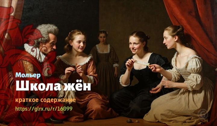 Школа жён, Мольер, краткое содержание Мольер Читать краткий пересказ пьесы Жана-Батиста Мольера «Школа жён».