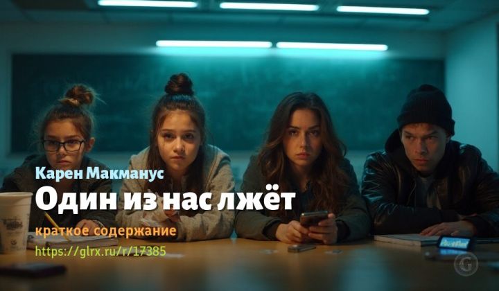 Один из нас лжет, Макманус, краткое содержание Карен Макманус Читать краткий пересказ книги Карен Макманус «Один из нас лжет».